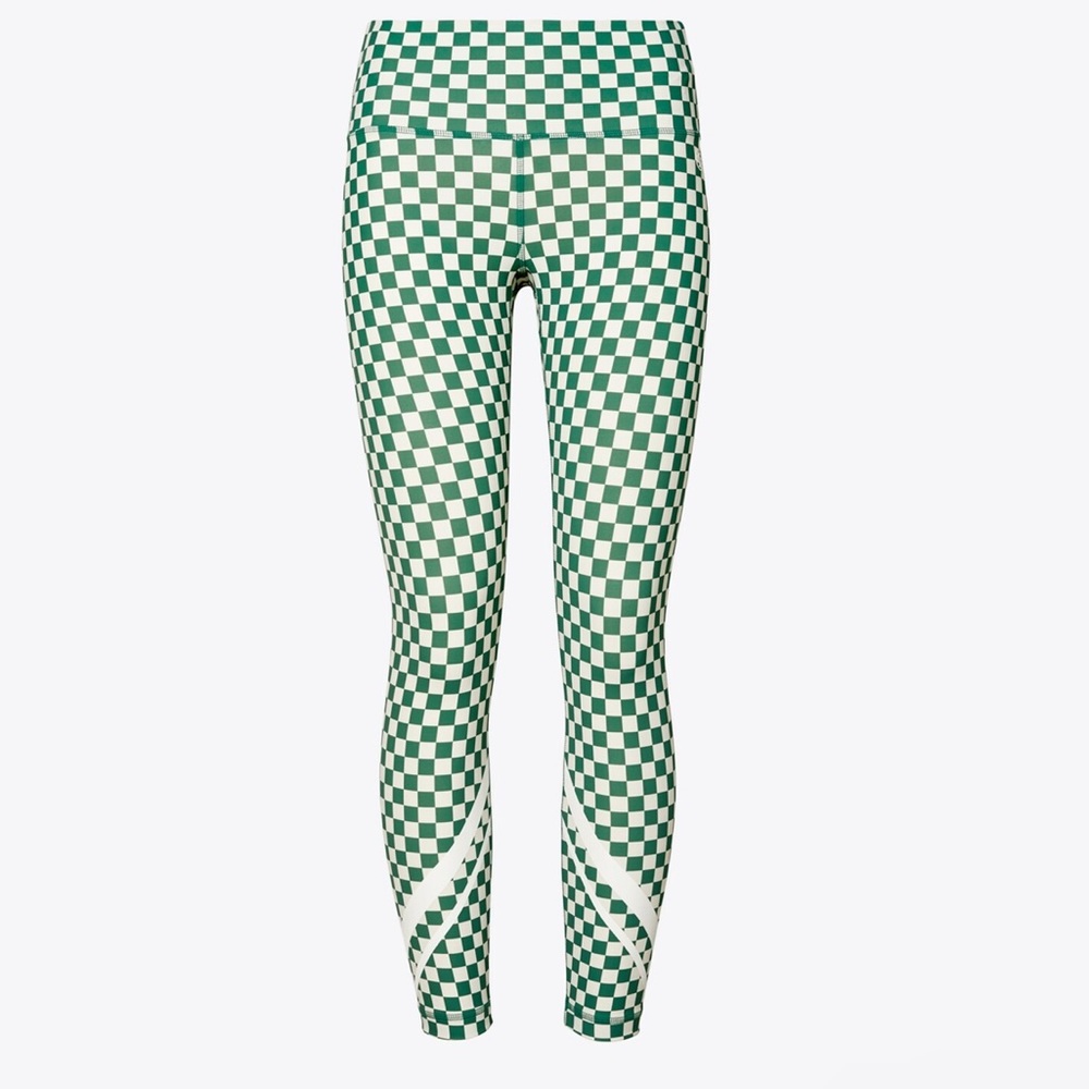 TORY SPORT HIGH-RISE PRINTED SCULPT COMPRESSION CHEVRON 7/8 LEGGINGS